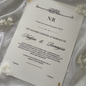 Contrat - Certificat de Mariage Religieux ♡